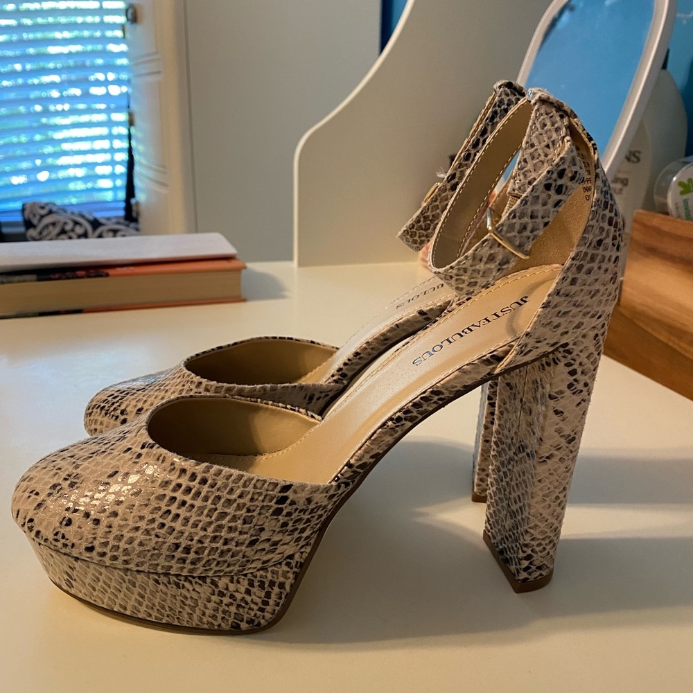 Snakeskin heels